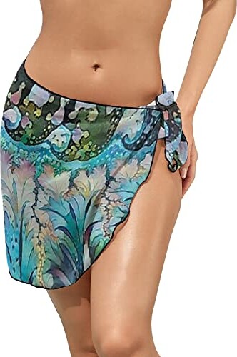 Custom Hawaiian Cover Up Personalized Photo Bathing Suit Aloha Cover Up Tropical Bikini Cover Up Beach Shawl Party Summer Kimono For Women