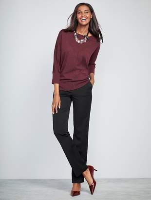 Talbots Refined Bi-Stretch Fly-Front Straight-Leg Pant