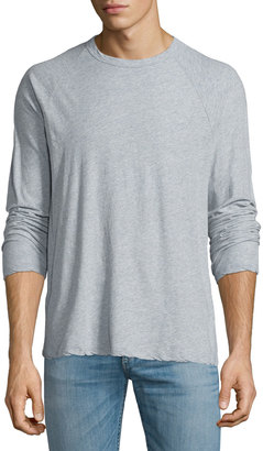 James Perse Melange Jersey Raglan T-Shirt, Light Blue