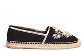 Thumbnail for your product : Rene Caovilla Floral embellished suede espadrilles