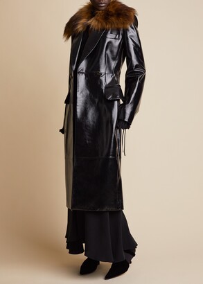 KHAITE The Finna Coat in Black Patent Leather - ShopStyle