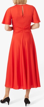 Hobbs London Leia Midi Dress, Flame Red