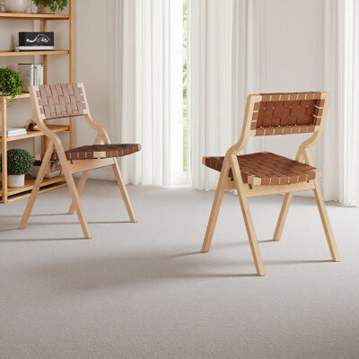 Wood Folding Chairs, Foldable Chairs Wooden Indoor Stackable Dining Chairs For Kitchen & Dining Room Chair Woven Seat & Webbing Back, Dining Chair Set