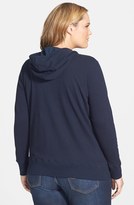 Thumbnail for your product : Lucky Brand Embroidered Zip Front Hoodie (Plus Size)