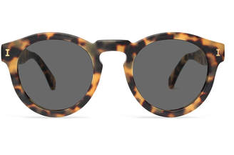Illesteva Leonard Round Monochromatic Sunglasses, Tortoise