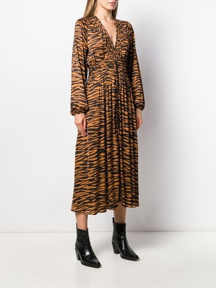 Andamane Zebra Print Midi Dress