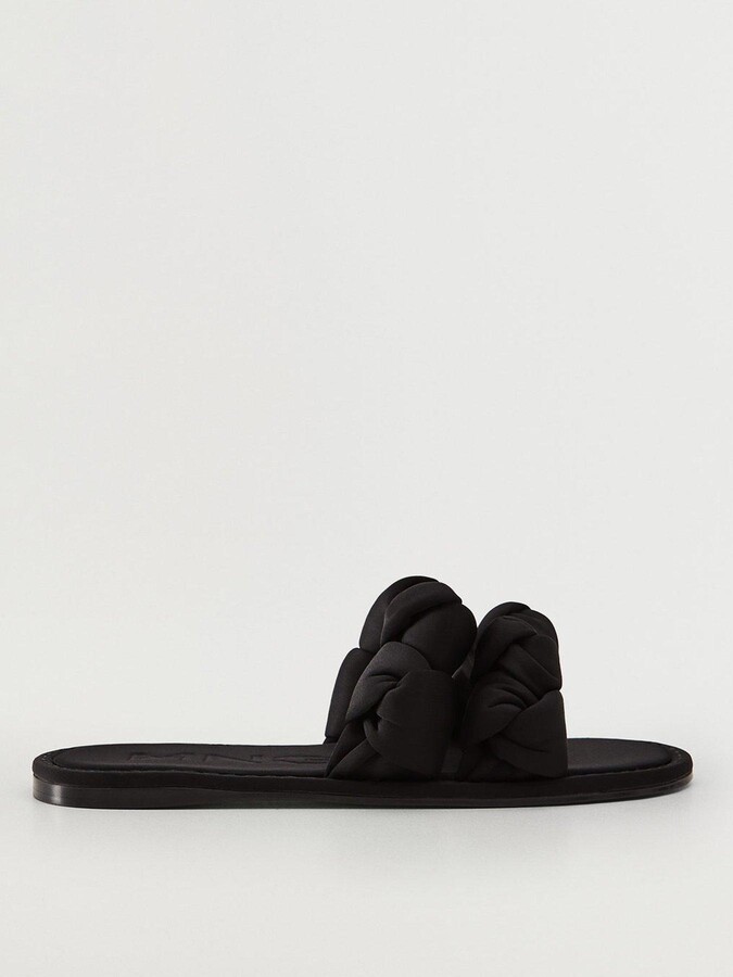 mango black sandals
