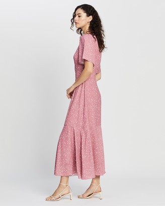 Atmos & Here Atmos&Here - Women's Pink Midi Dresses - Bella Midi Dress - Size 8 at The Iconic