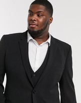Thumbnail for your product : ASOS DESIGN Plus super skinny suit jacket in four way stretch in black