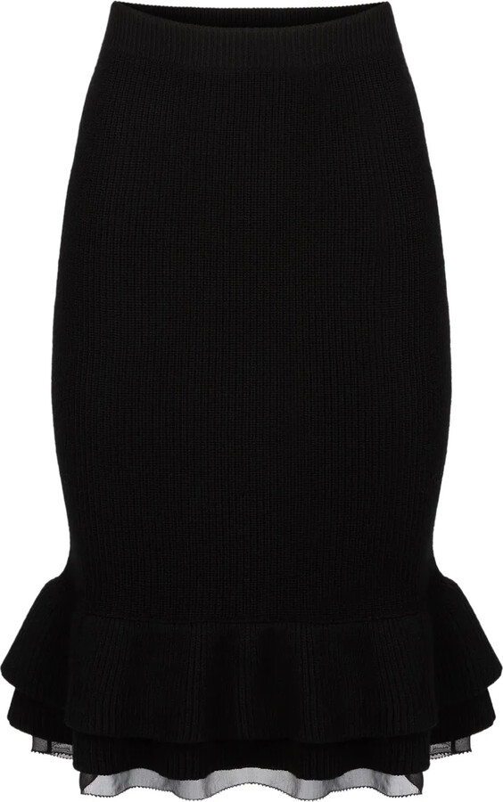 Nina Ricci Ruffled Knit Skirt