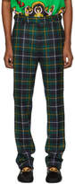 Thumbnail for your product : Versace Green Plaid Trousers