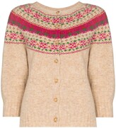 Thumbnail for your product : Molly Goddard Orla fair-isle wool cardigan