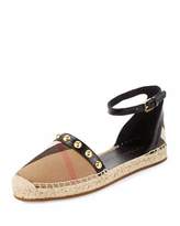 Thumbnail for your product : Burberry Abbingdon St. Studded Espadrille Flat, Black