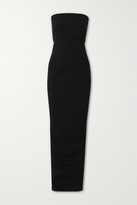 Thumbnail for your product : Rick Owens Abito Strapless Stretch Cotton-blend Crepe Gown - Black