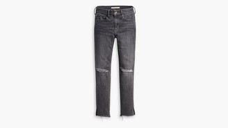 Levi's 724 High Rise Straight Crop Ripped Women's Jeans