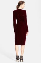 Thumbnail for your product : Oscar de la Renta Velvet Sheath Dress