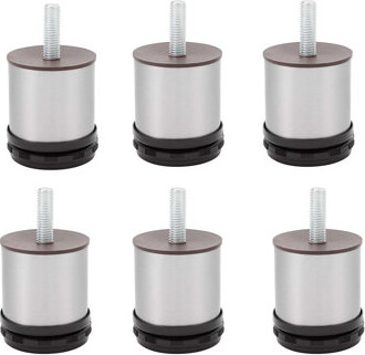 Factory Direct Partners 2" Height Legs for Upholstered Ottomans, 6-pack - Silver