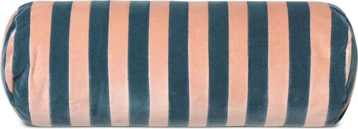 CHRISTINA LUNDSTEEN Bolster Stripe velvet cushion (20cm x 60cm)
