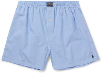 Polo Ralph Lauren Gingham Cotton Boxer Shorts - Blue