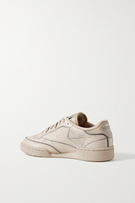 Reebok + Maison Margiela Project 0 Club C Printed Leather Sneakers -  Neutrals - ShopStyle