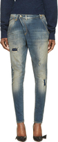 Thumbnail for your product : R 13 Blue New Mended Cross Over Jeans
