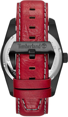 Timberland Men's Bolton Red-Brown Leather Strap Watch 46x57mm TBL14770JSBU02