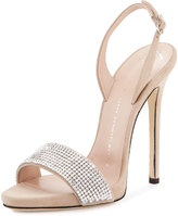 Thumbnail for your product : Giuseppe Zanotti Coline Crystal 110mm Sandal, Pallido