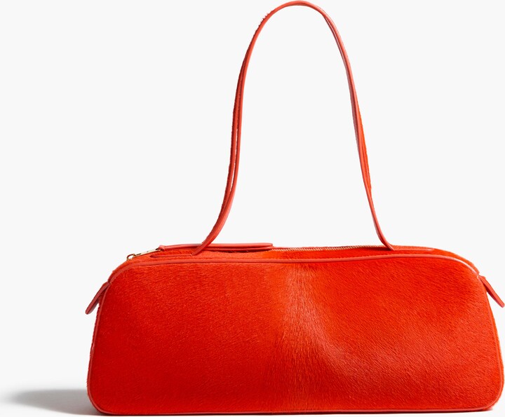 Simona Shoulder Bag in Persimmon Haircalf