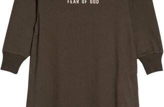 Fear Of God Kids' Long Sleeve Cotton Jersey T-Shirt Dress