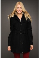 Thumbnail for your product : Esprit Belted Patch Pocket Wool Jacket (Black) - Apparel