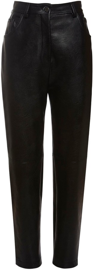 patent leather high waisted pants