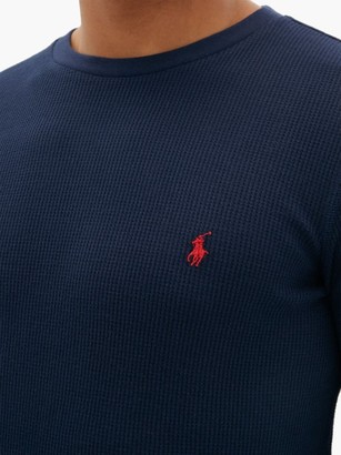 Polo Ralph Lauren Logo-embroidered Cotton-blend Long-sleeved T-shirt - Navy