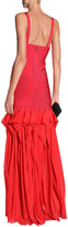 Thumbnail for your product : Herve Leger Pleated Chiffon-paneled Bandage Gown