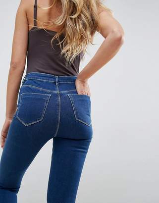ASOS Ridley Skinny Jeans In Astrala Blue With Contrast Stitch