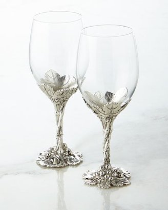 Arthur Court Grape Wine Glasses, Set of 2