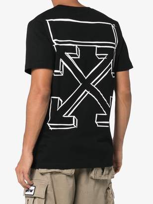 Off-White arrow logo print short sleeve cotton t shirt