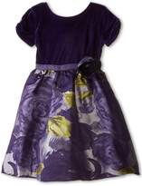 Thumbnail for your product : Us Angels Velvet/Brocade Cap Sleeve w/ Flower & Full Skirt (Toddler)
