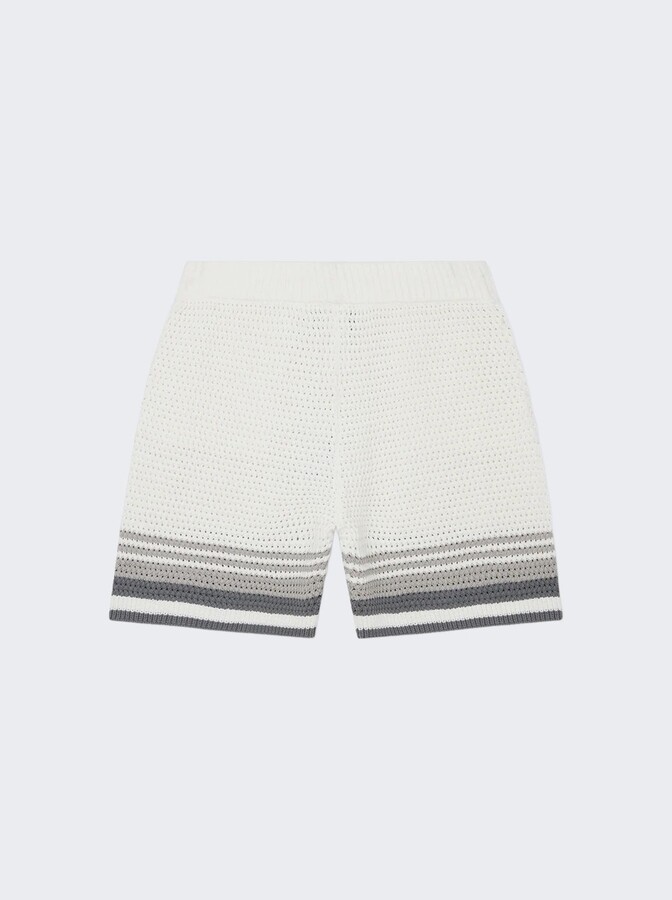 Casablanca Crochet Shorts White And Grey