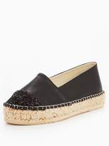 Thumbnail for your product : Very Evelyn Glitter Toe Cap Espadrille - Black