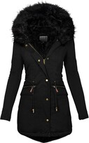 Womens Black Puffer Jacket With Fur Hood | Shop the world’s largest