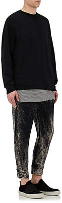 Robert Geller Men's Bleach-Effect Cotton Jogger Pants