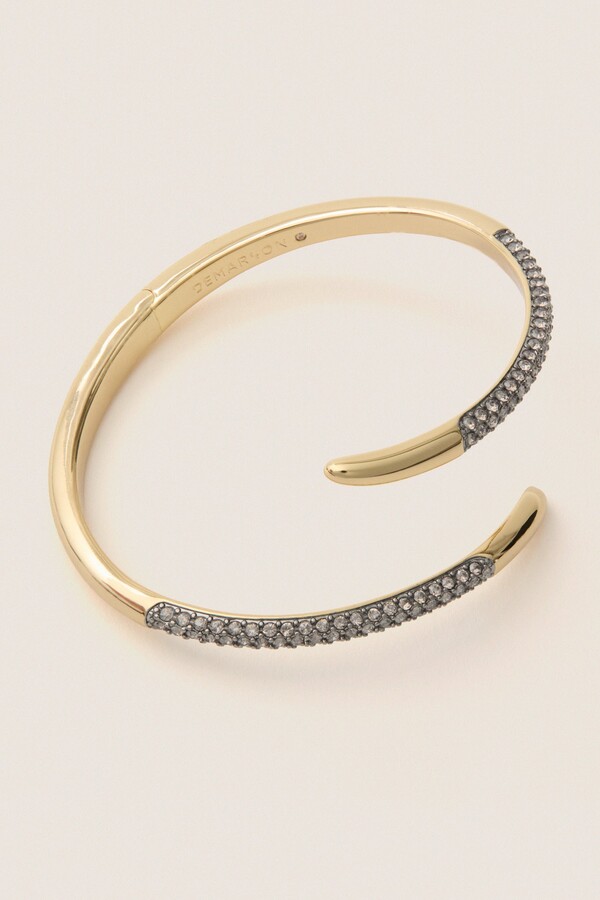 DEMARSON Gold, Gunmetal and Crystal Vesey Cuff