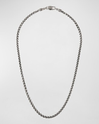 Silver Wheat Chain Necklace | 4mm Width | Alfred & Co. London