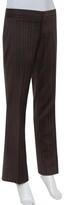 Thumbnail for your product : Gucci Brown Pinstriped Wool Flared Leg Trousers S