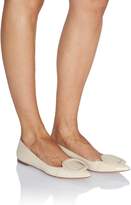 Thumbnail for your product : Gianvito Rossi Circle Detail Cream Flat