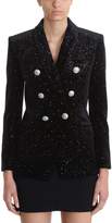 Thumbnail for your product : Balmain Embroidery Strass All Over Double-breasted Blazer