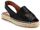 Thumbnail for your product : Stella McCartney Faux Snakeskin Slingback Espadrille Flats
