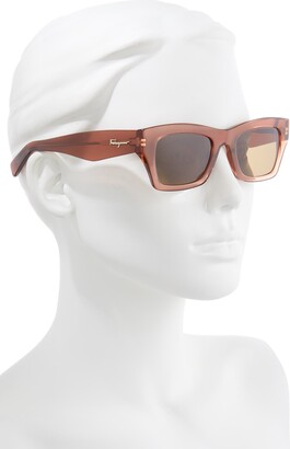 Ferragamo 51mm Rectangle Sunglasses