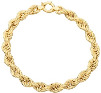 EternaGold 8" Bold Rope Bracelet 14K Gold, 9.1g