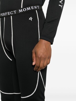 Perfect Moment Thermal logo-waistband contrast-stitch leggings